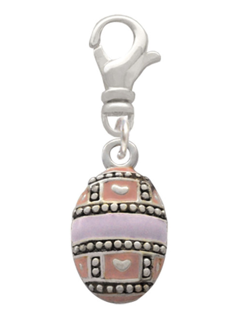 Egg Pink & Lavender Clip On Charm
