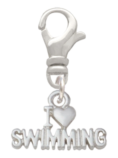 I Heart Swimming Clip On Charm