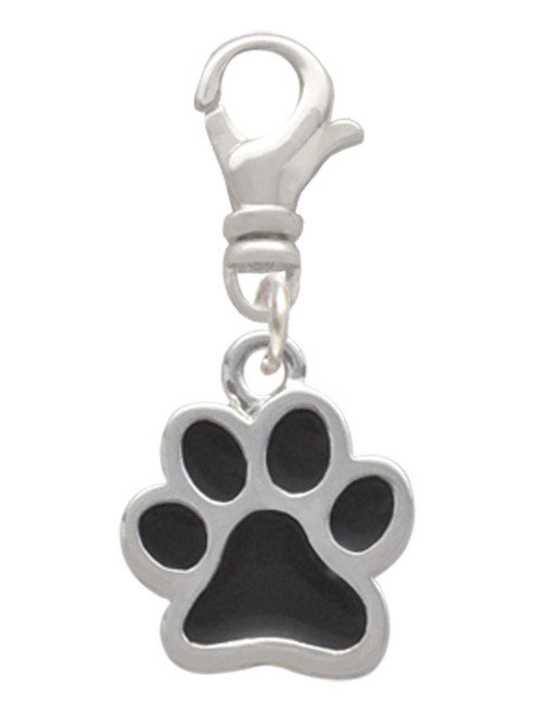 Medium Black Paw Clip On Charm