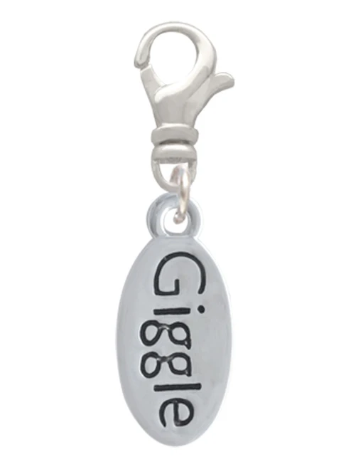 Giggle Oval Clip On Charm
