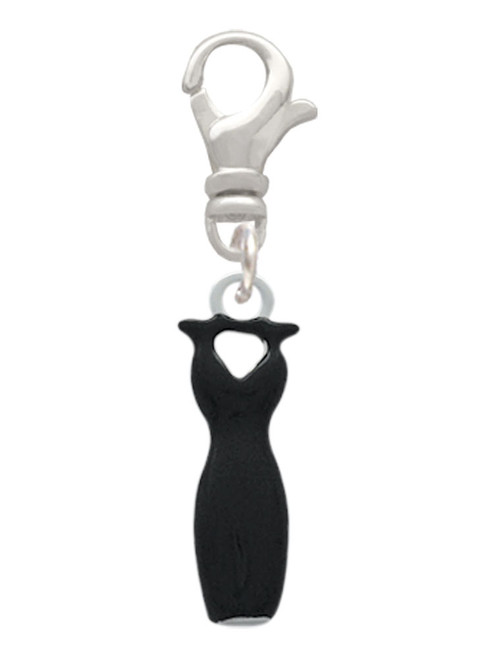 Little Black Dress Clip On Charm