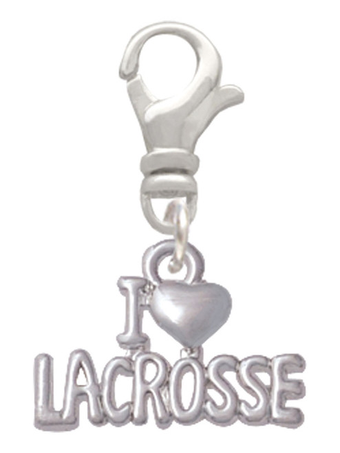 I 'Heart' Lacrosse Clip On Charm