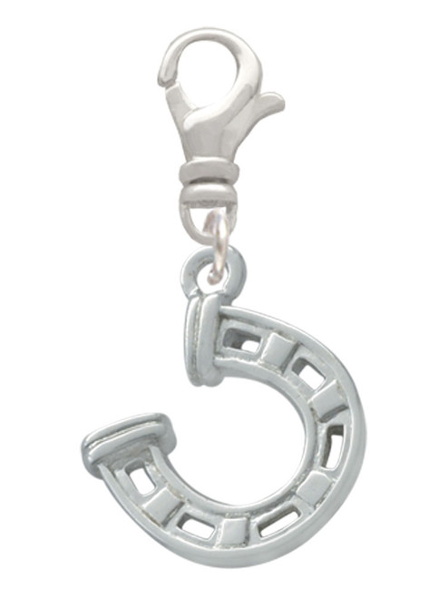 Horseshoe with Side Loop Clip On Charm