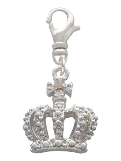 Crown with AB Crystal Clip On Charm