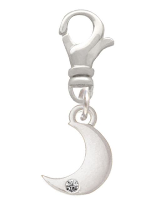 Small Crescent Moon Clip On Charm