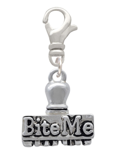 3-D ''Bite Me'' Stamp Clip On Charm