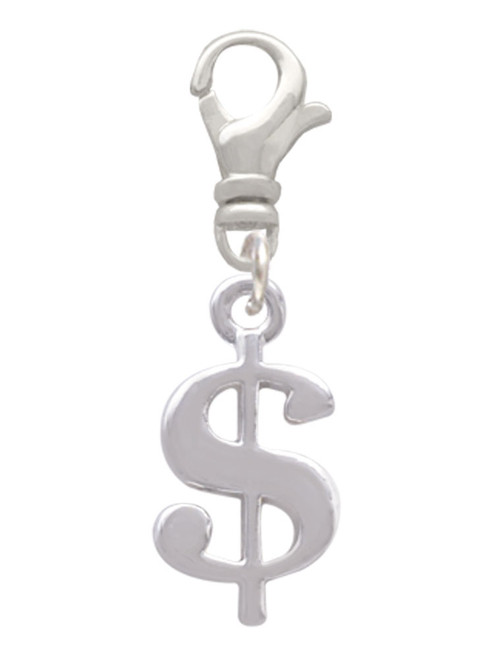 Rounded Dollar Sign Clip On Charm