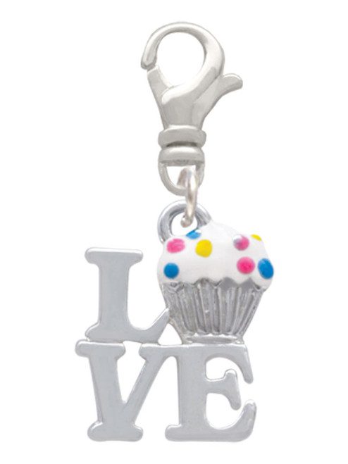 Love with Vanilla Cupcake Clip On Charm
