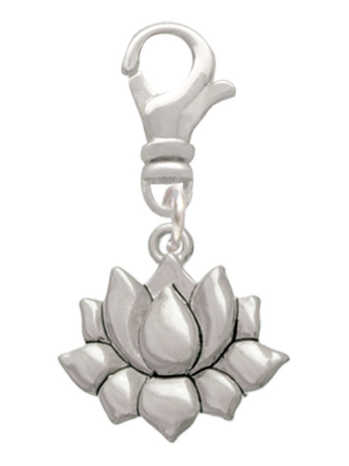 Small Lotus Flower Clip On Charm