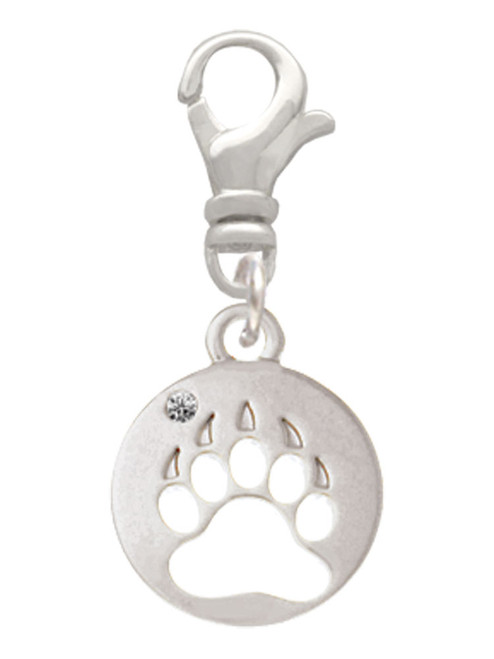 Bear Paw Silhouette Clip On Charm