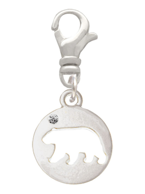 Bear Silhouette Clip On Charm