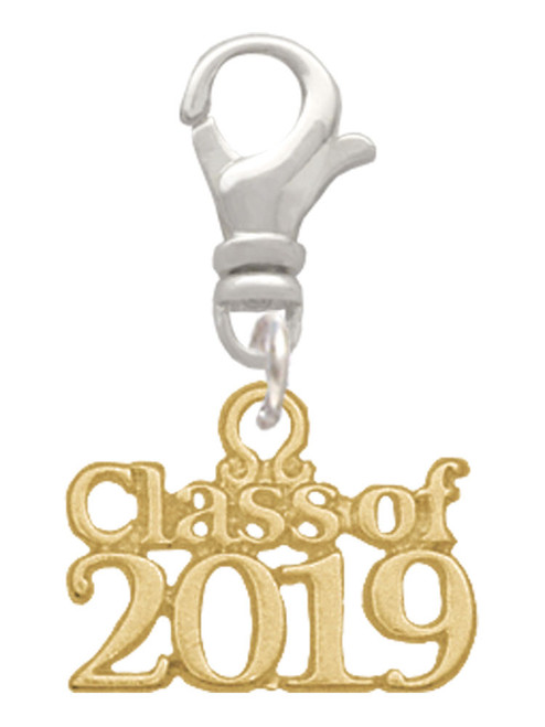 Gold Tone Class of 2019 Clip On Charm