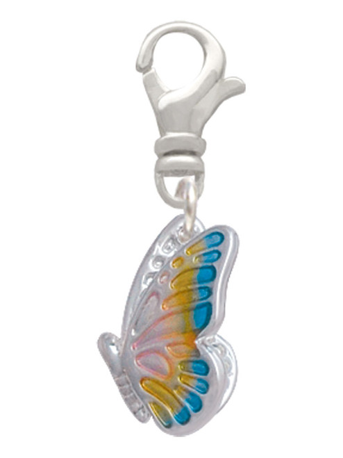 Translucent Pastel Flying Butterfly Clip On Charm
