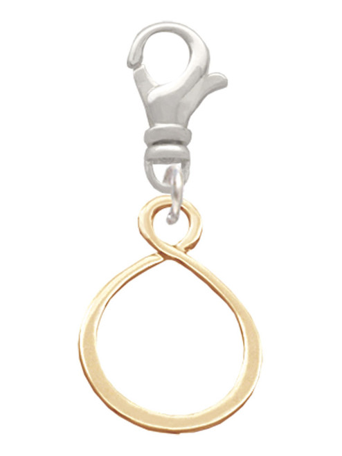 Gold Tone Infinity Loop Clip On Charm