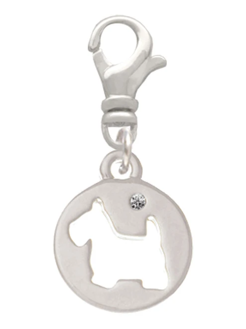 Scottie Dog Silhouette Clip On Charm