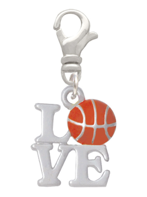 Love with Basketball Clip On Charm