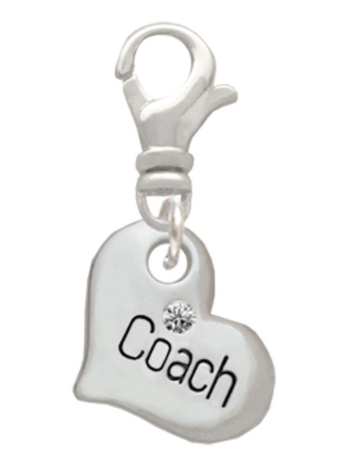 Small ''Coach'' Heart Clip On Charm