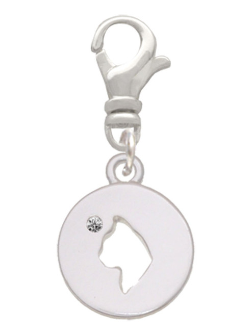 Cat Head Silhouette Clip On Charm