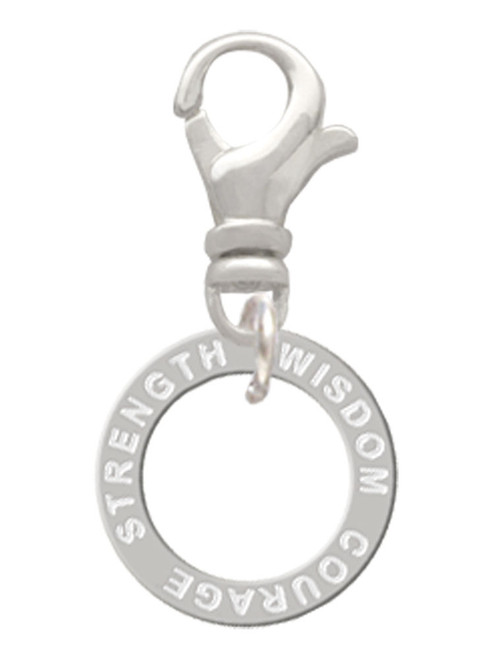Courage Strength Wisdom Infinity Ring Clip On Charm