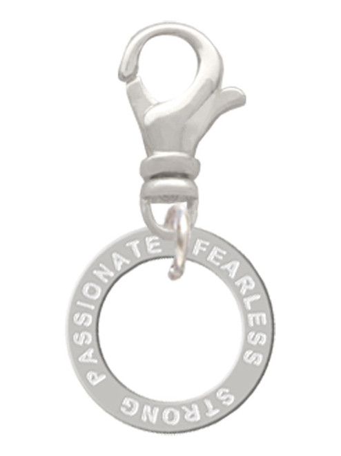 Passionate Fearless Strong Infinity Ring Clip On Charm