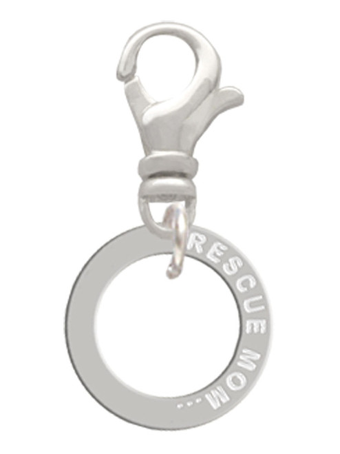 Rescue Mom Infinity Ring Clip On Charm