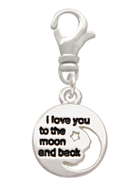 Small I Love You to the Moon Clip On Charm