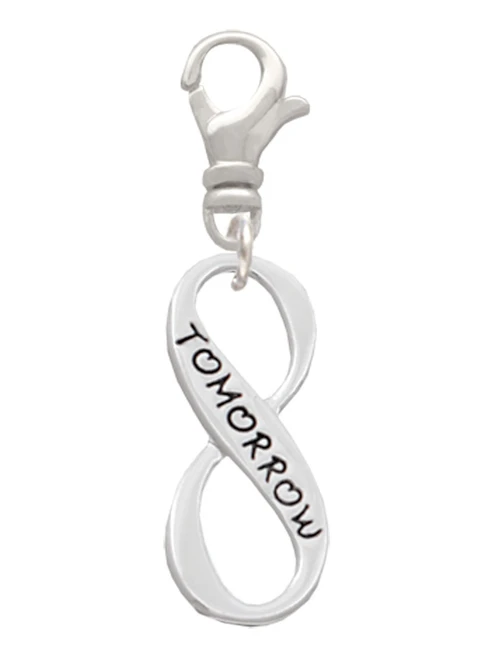 Today Tomorrow Infinity Sign Clip On Charm
