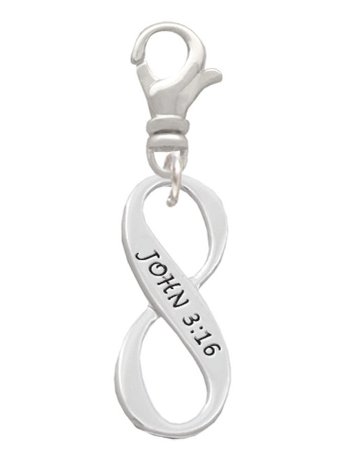 John 3:16 Infinity Sign Clip On Charm