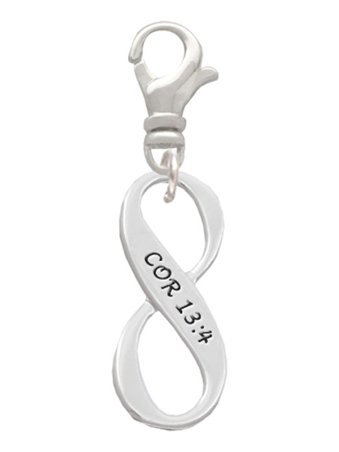 1 Corinthians 13:4 Infinity Sign Clip On Charm