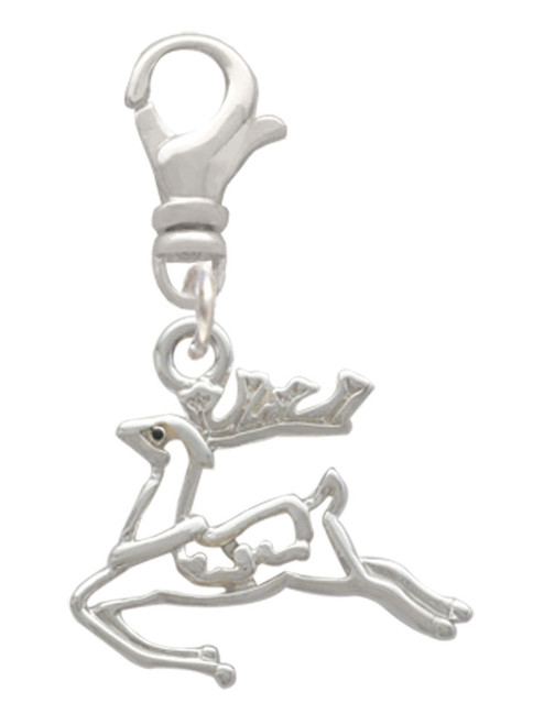 2-D Reindeer Clip On Charm