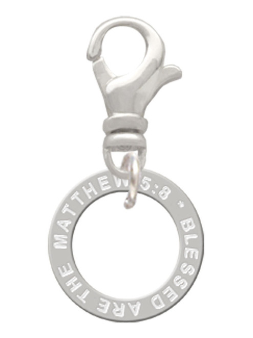 Matthew 5:8 Eternity Ring Clip On Charm