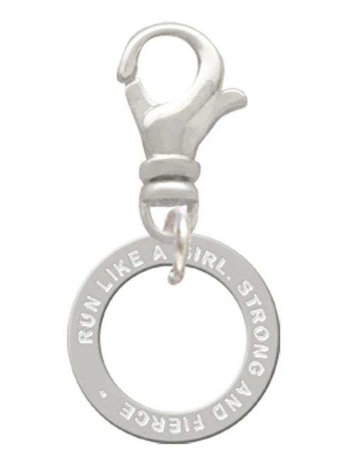Run Like A Girl Eternity Ring Clip On Charm