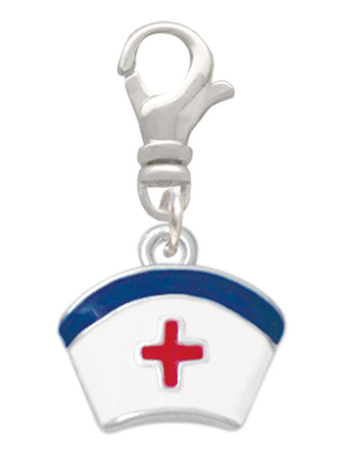 Enamel Nurse Hat - 2 Sided Clip On Charm