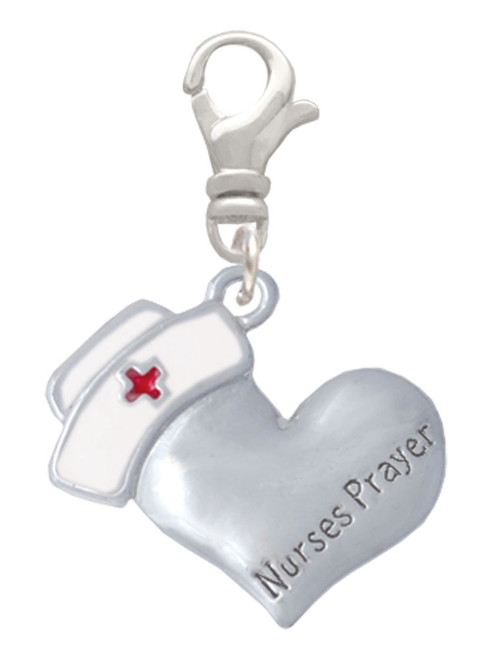 Nurse's Prayer Heart - Healing Hand Clip On Charm