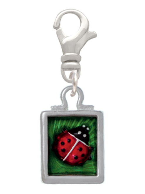 Red Ladybug in Shadow Box Clip On Charm
