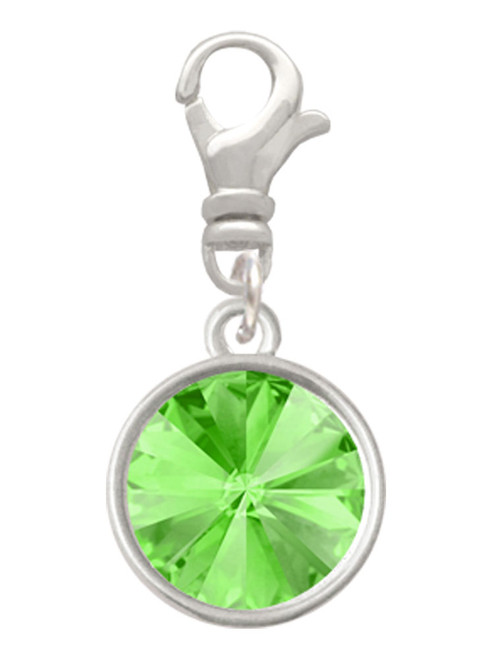 12mm Crystal Rivoli - Lime Green Clip On Charm