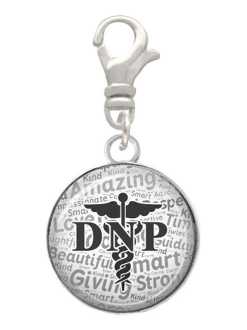 Domed Black DNP Clip On Charm