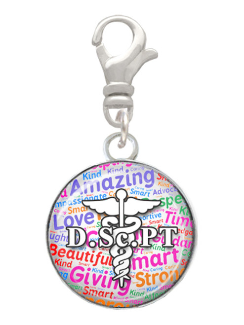 Domed Multi Color DScPT Clip On Charm