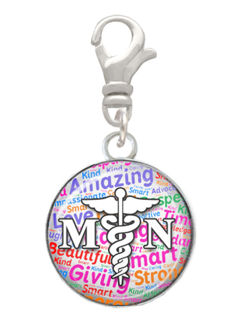 Domed Multi Color MN Clip On Charm