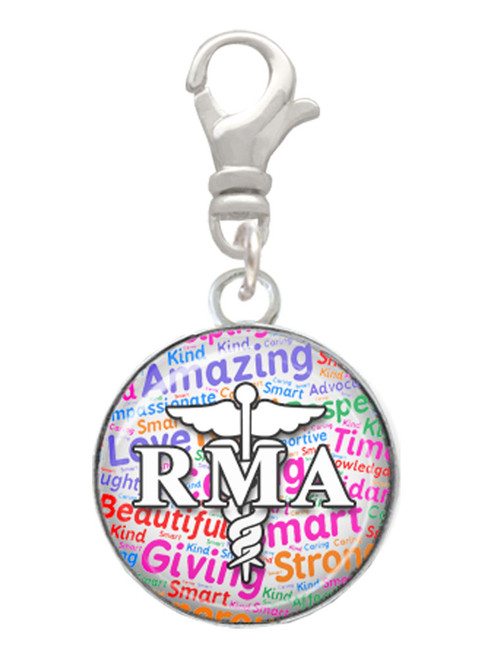 Domed Multi Color RMA Clip On Charm