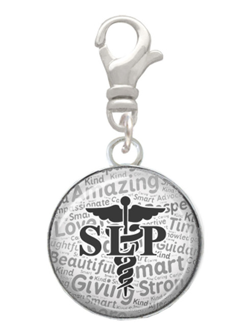 Domed Black SLP Clip On Charm