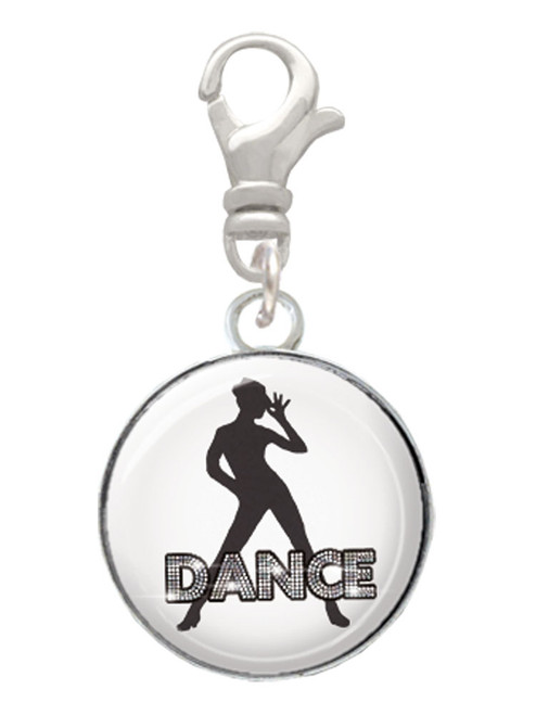 Domed Jazz Girl with Hat Clip On Charm