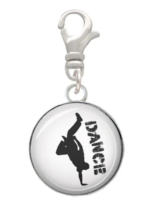 Domed Hip Hop Handstand Dance Clip On Charm