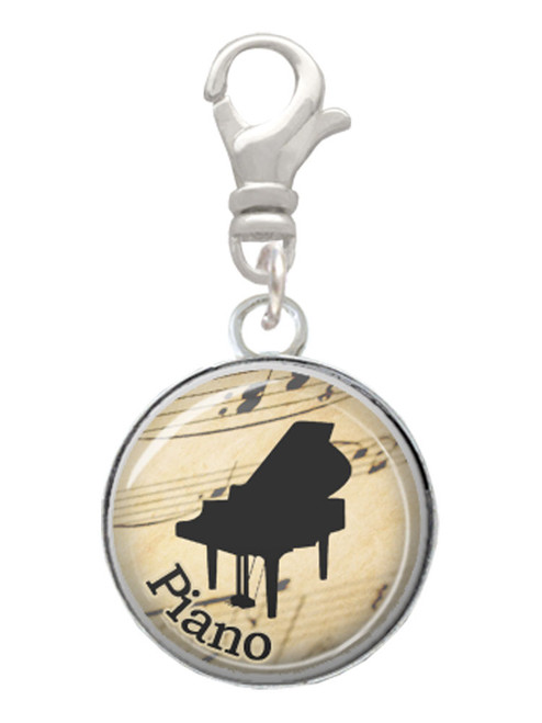 Domed Music - Piano Clip On Charm