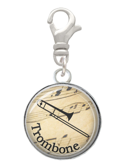 Domed Music - Trombone Clip On Charm