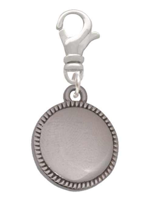 Stainless Steel Disc with Border Clip On Charm