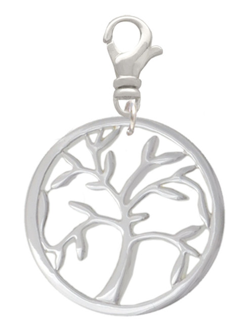 Tree of Life in Circle Clip On Charm