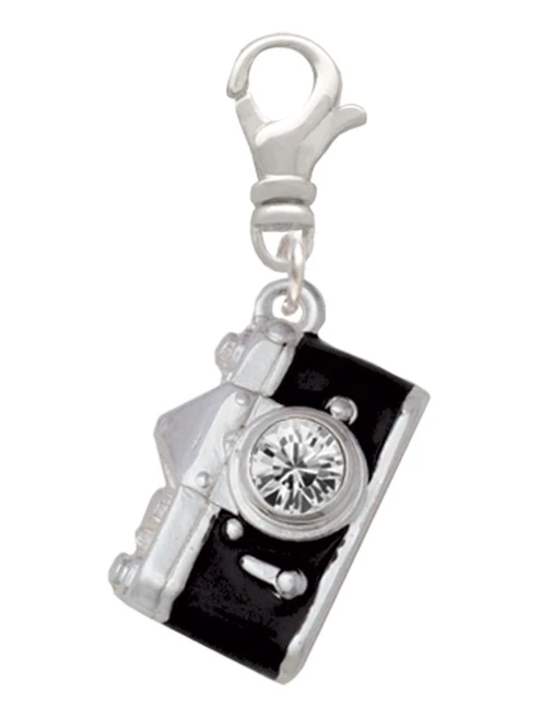Black Camera Clip On Charm