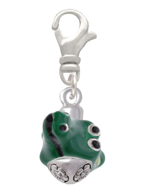 Enamel Alligator Spinner Clip On Charm