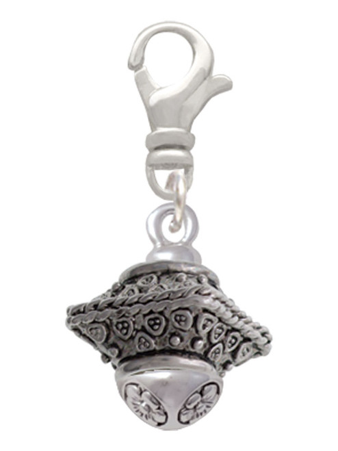 Large Fancy Square with Rope Border Spinner Clip On Charm